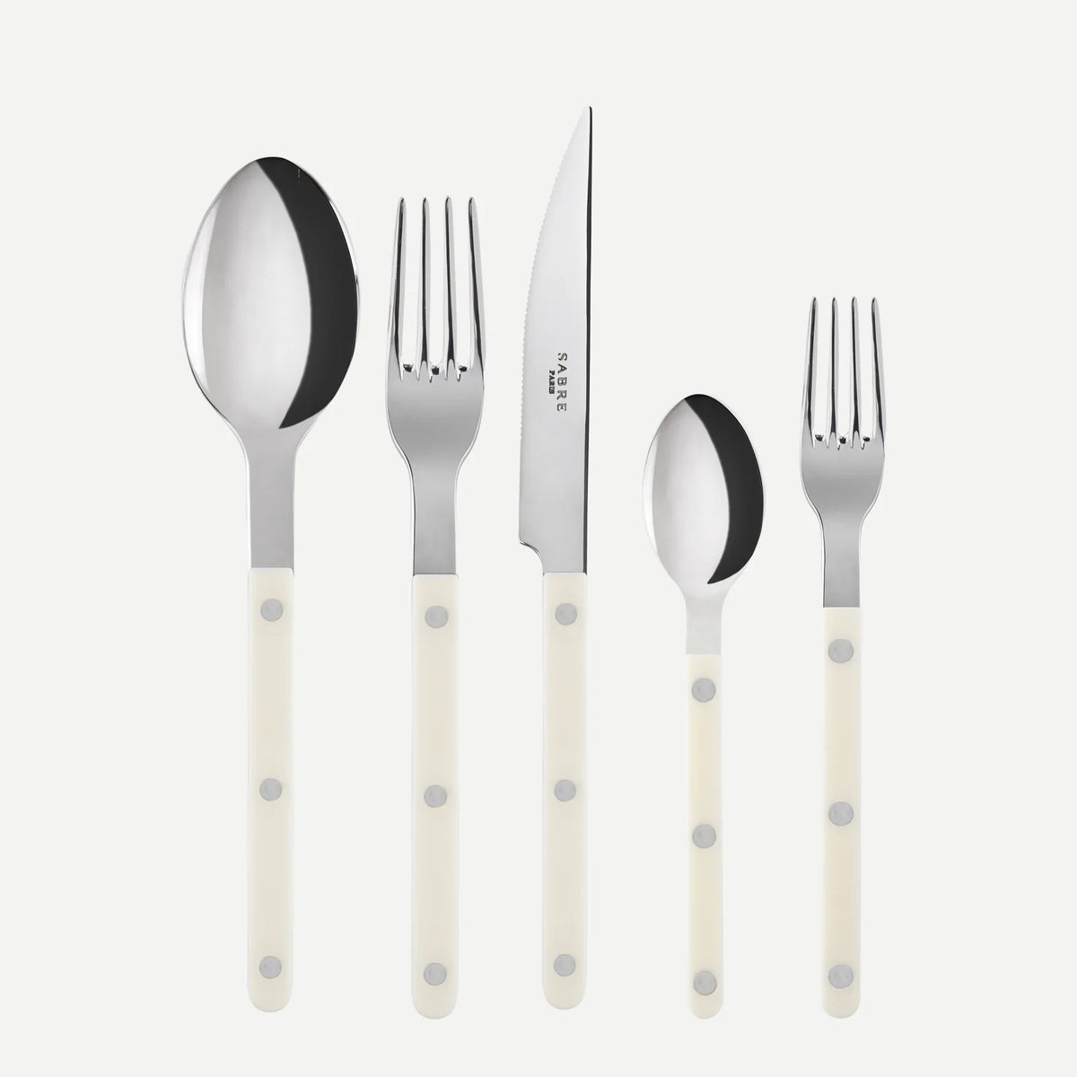 Sabre Bistrot 5 Piece Cutlery Set in Ivory