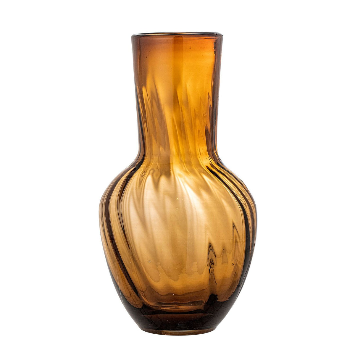 Saiqa Glass Vase, Brown