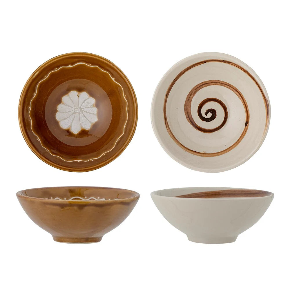 Heikki set of small Bowls, Brown