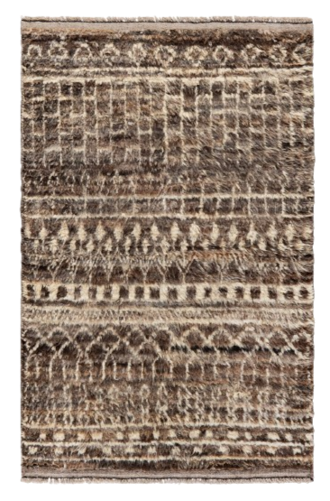 Handmade Motif Afghan Nomadic Rug 122 x 194