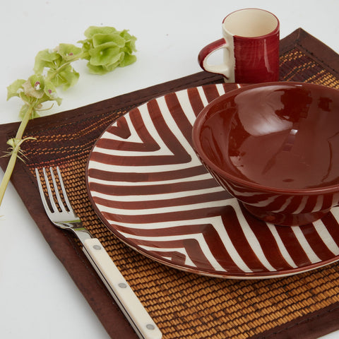 Ceramic glazed bowl Brown