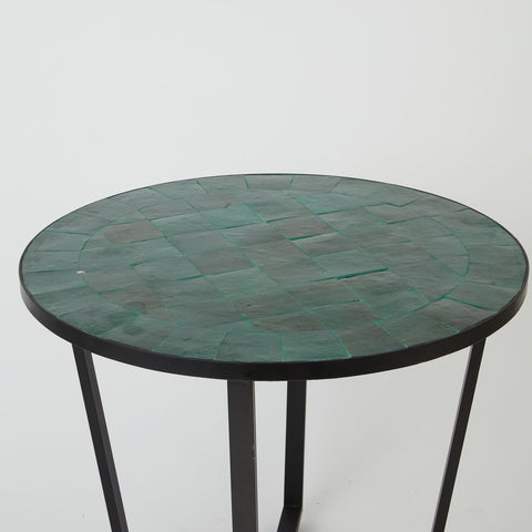 Zellige tiled table Green