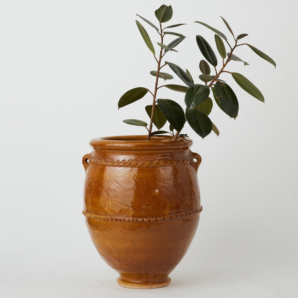 Yellow glazed pot