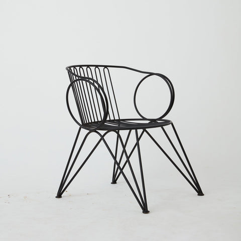 Medina iron low cafe chair