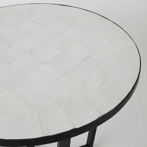 Zellige tiled table White