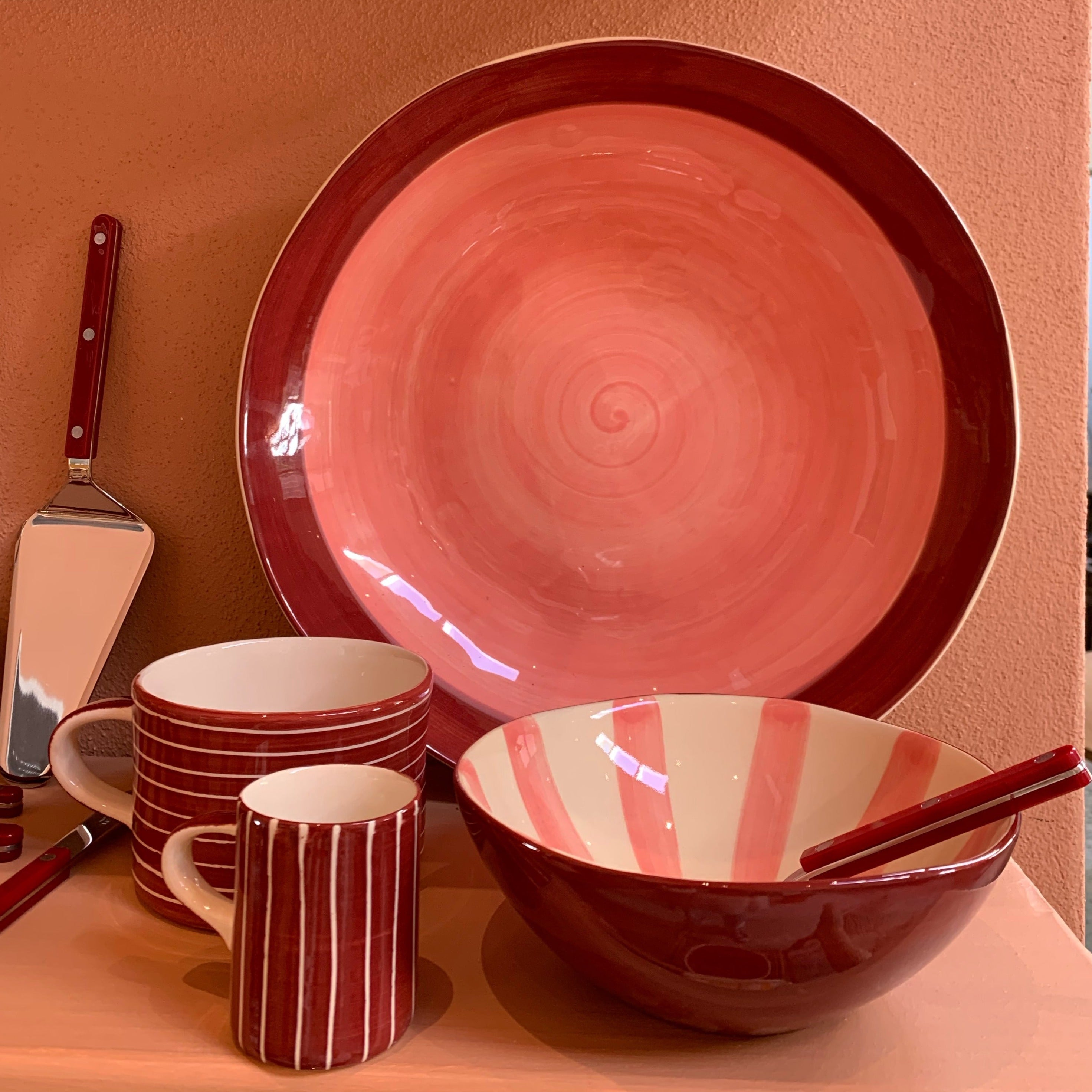 Musango ceramic paprika and pink