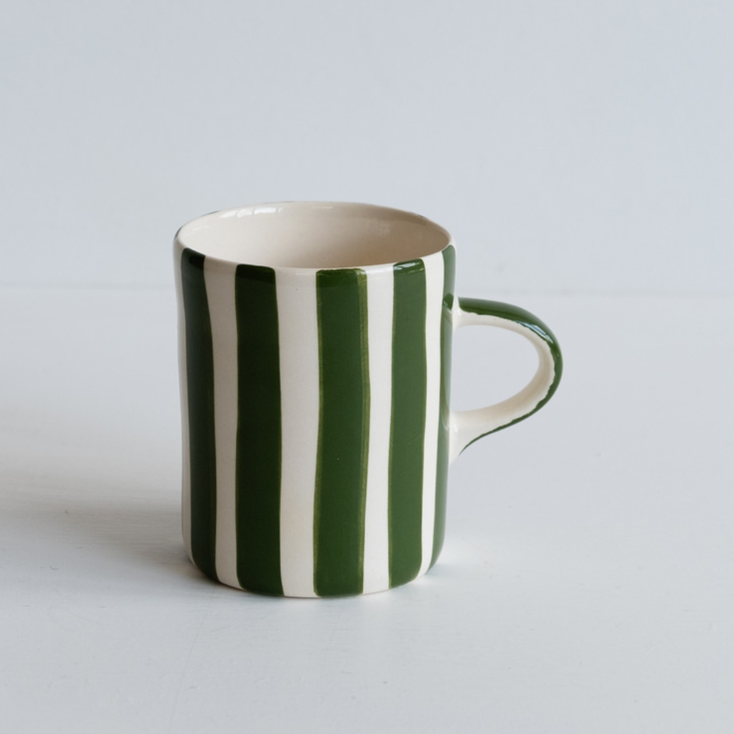 Musango demi mug candy strip Moss Green