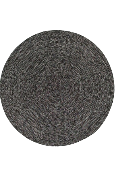 Seasons Stripe Round Rug Charcoal