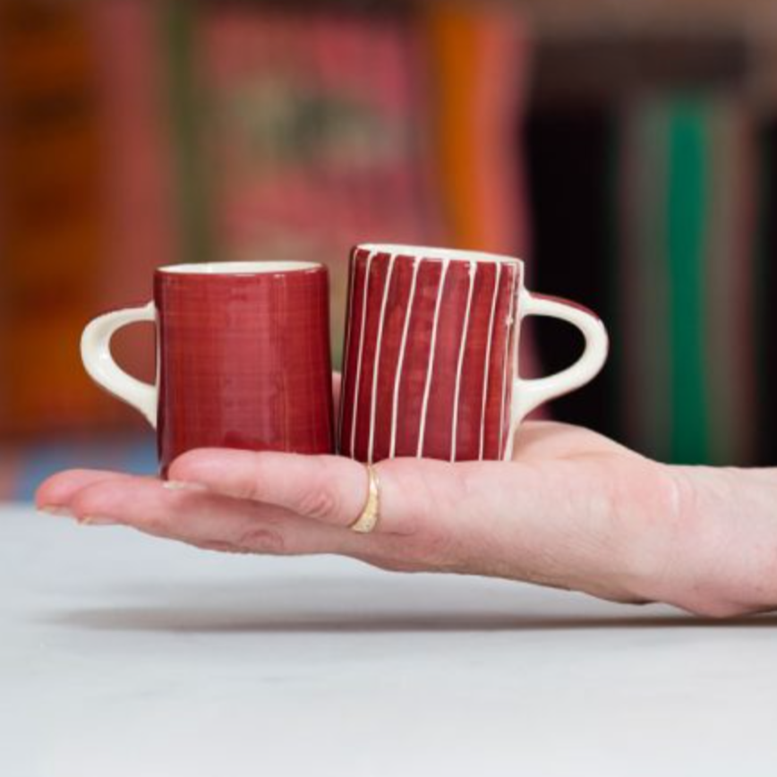 Musango ceramic Espresso Cups in Paprika