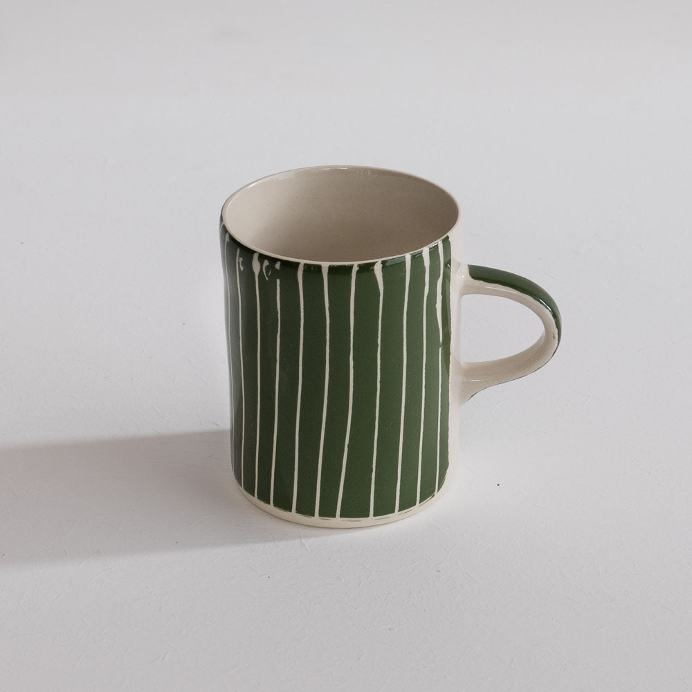 Musango ceramic demi mug in green