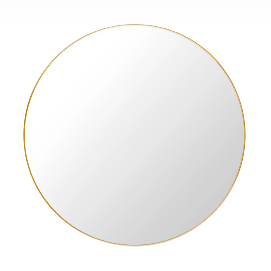 Gubi Wall Mirror 110cm dia in gold