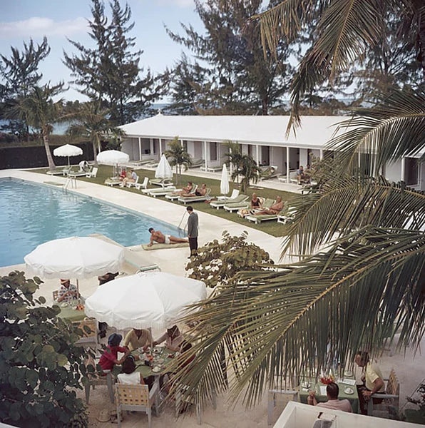 Poolside Service Print by Slim Aarons