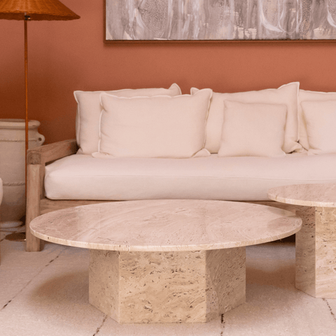 Epic Coffee Table Travertine Round 1100mm - GUBI