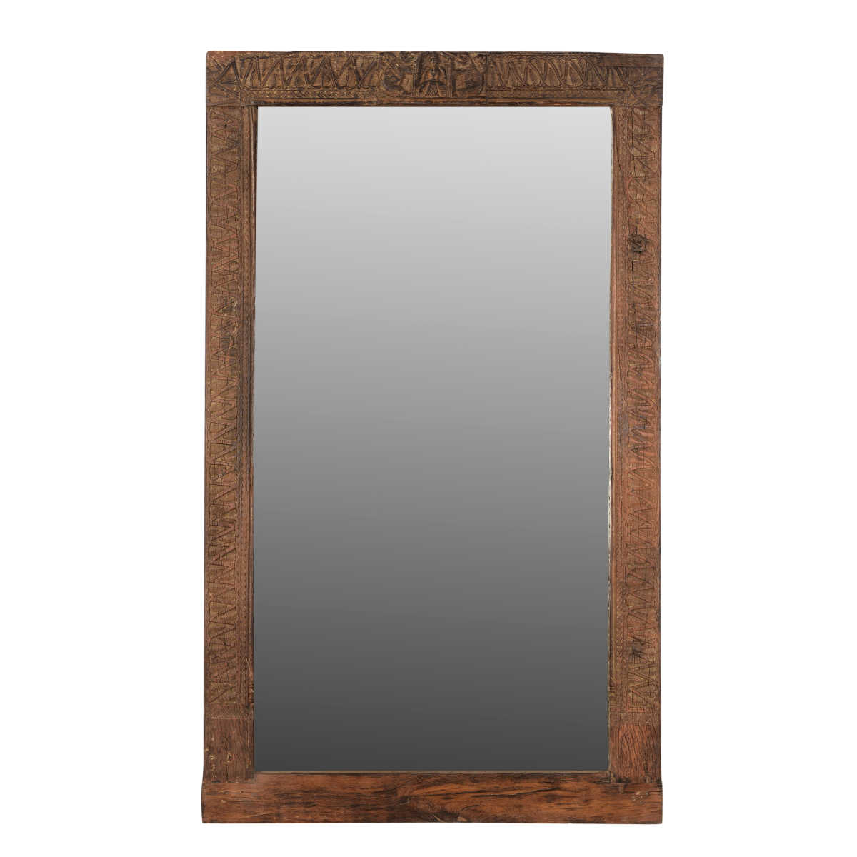Brown Carved Timber Mirror No.2