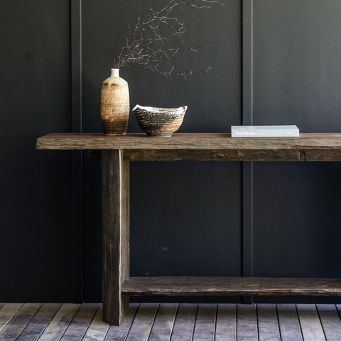 Reclaimed Natural Timber Console