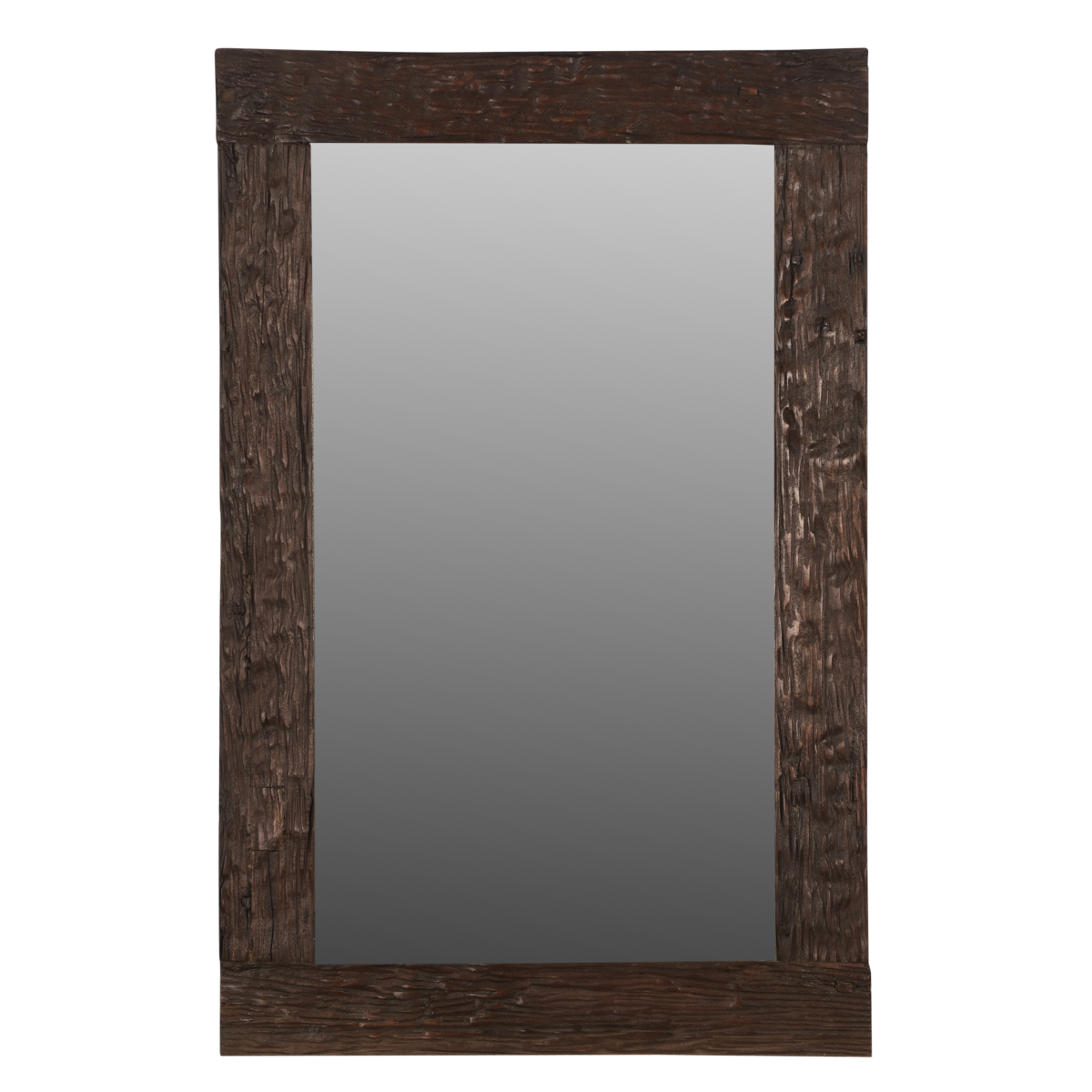 Rustic Antique Brown Timber Mirror