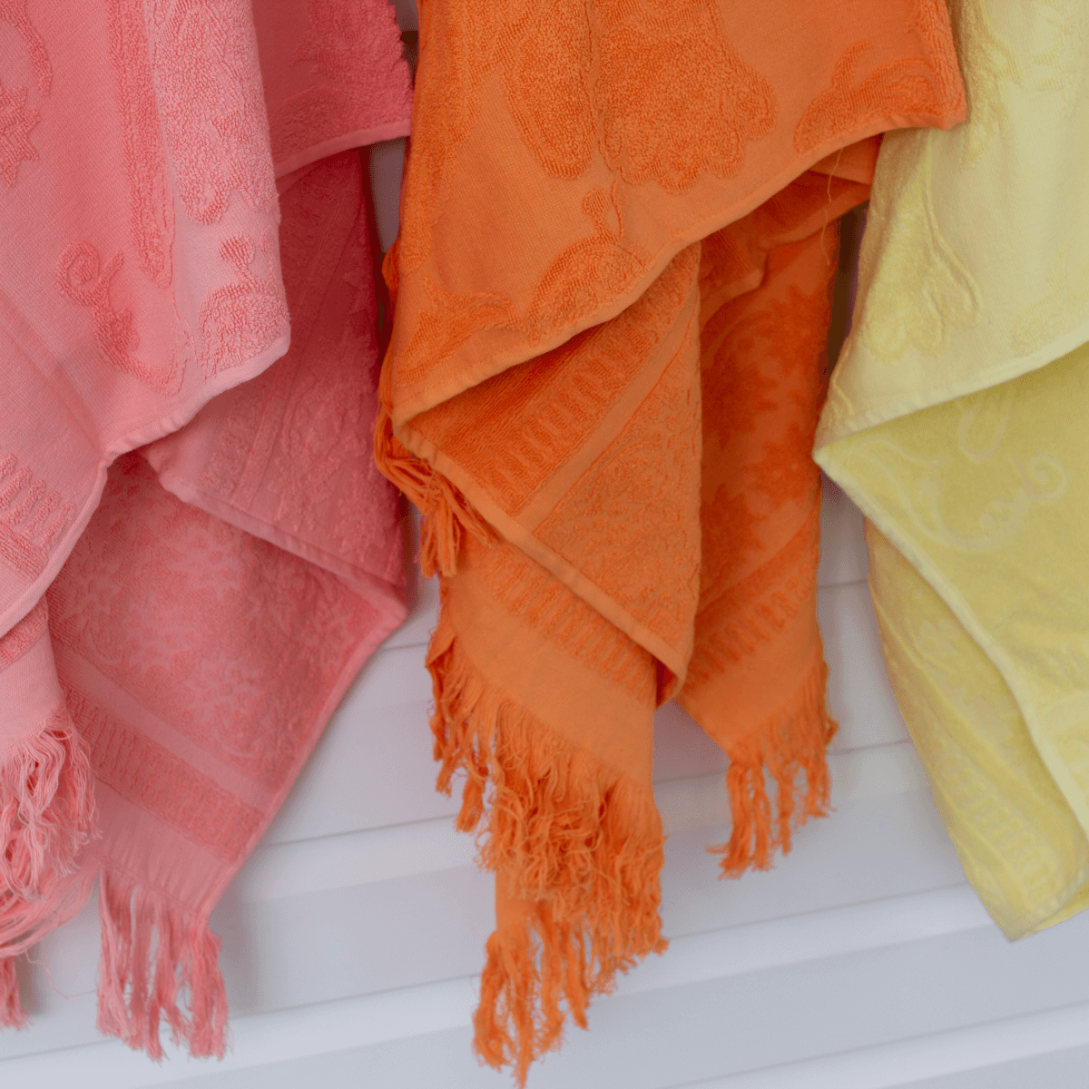 Moroccan Bath Towel - Peach
