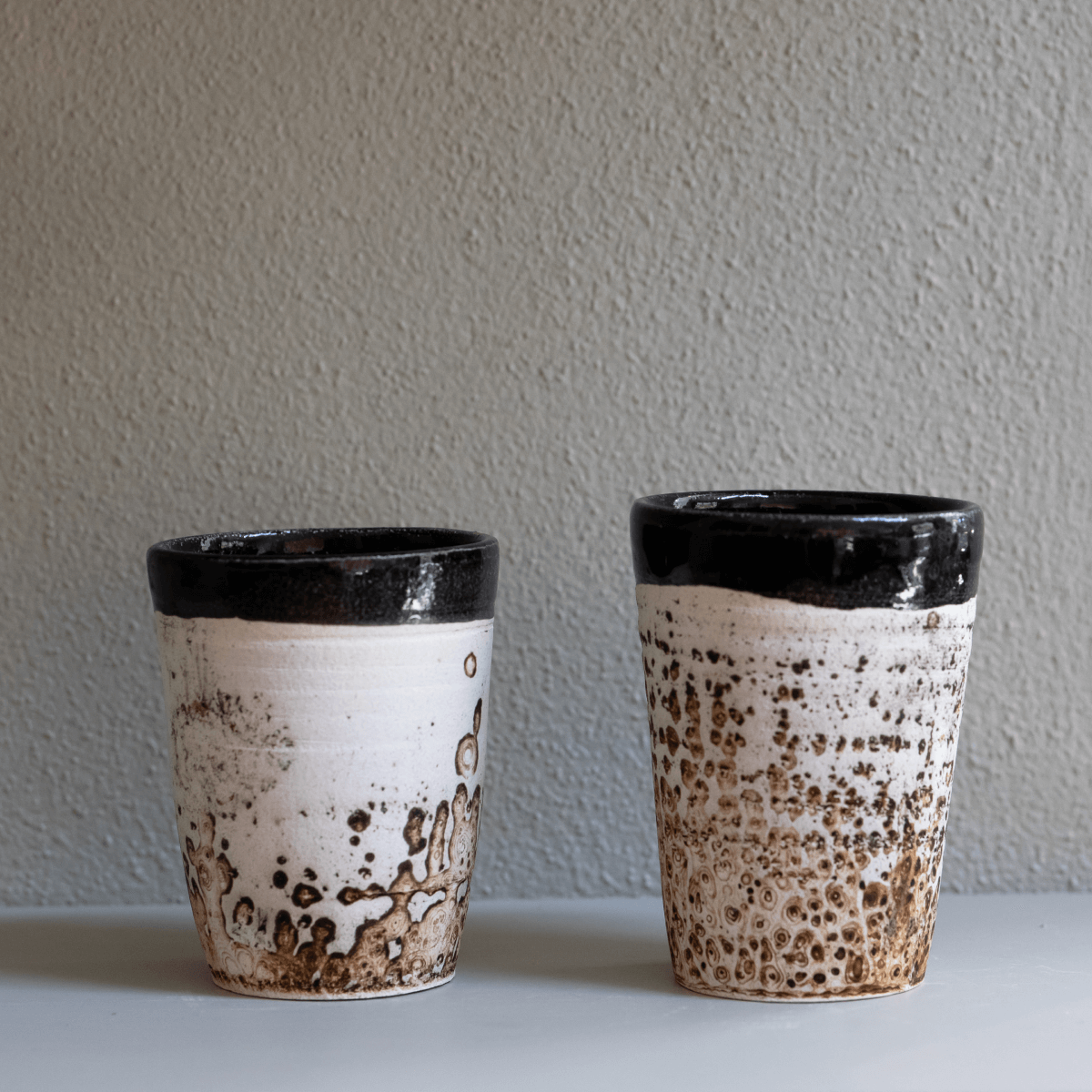 Obvara Coffee Cups Black Rim