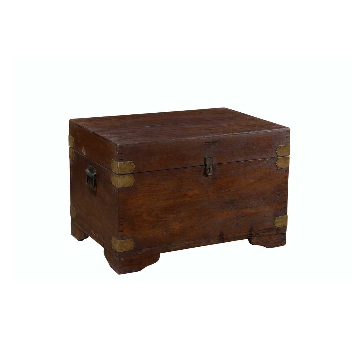 Dark Wooden Box w/ Brass Detailing