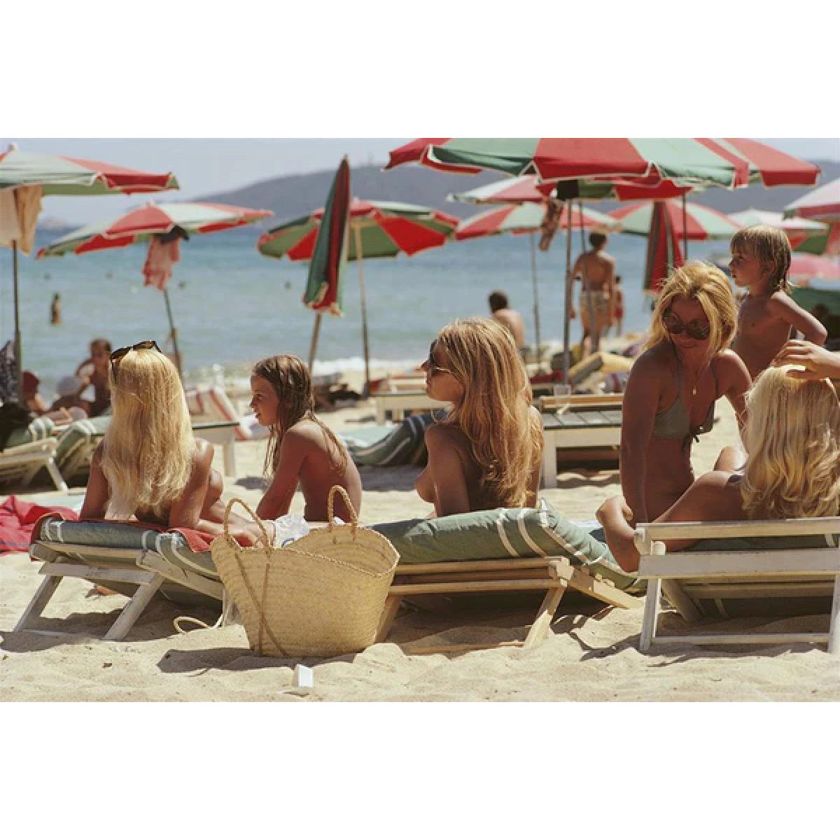 Saint-Tropez Topless Beach Print by Slim Aarons