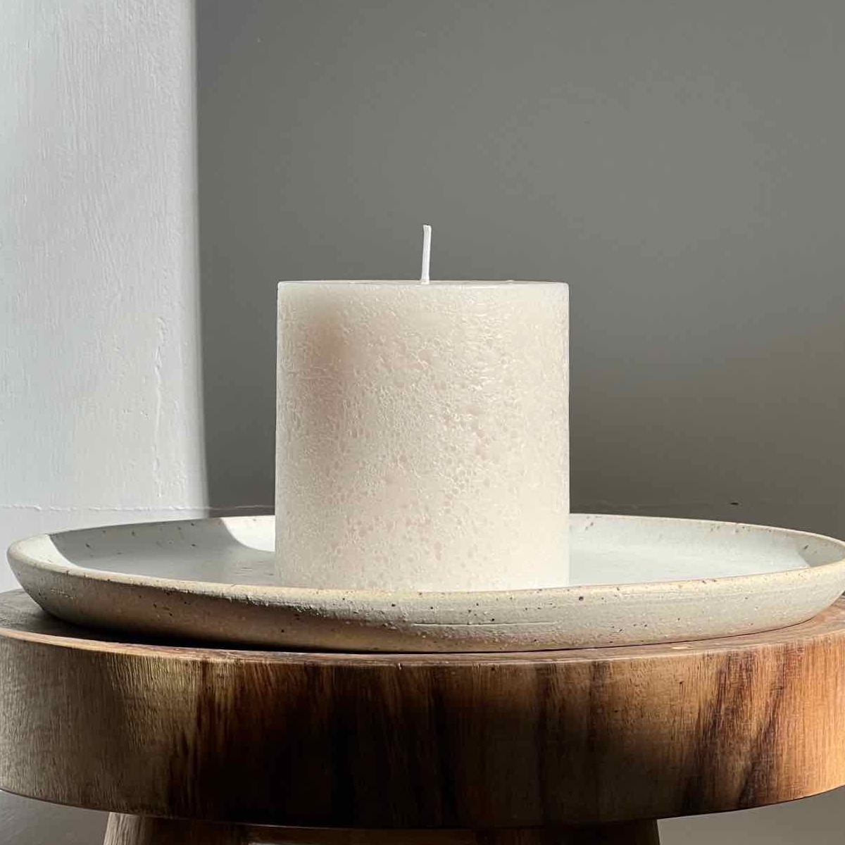 Textured Sandstone Candle Small