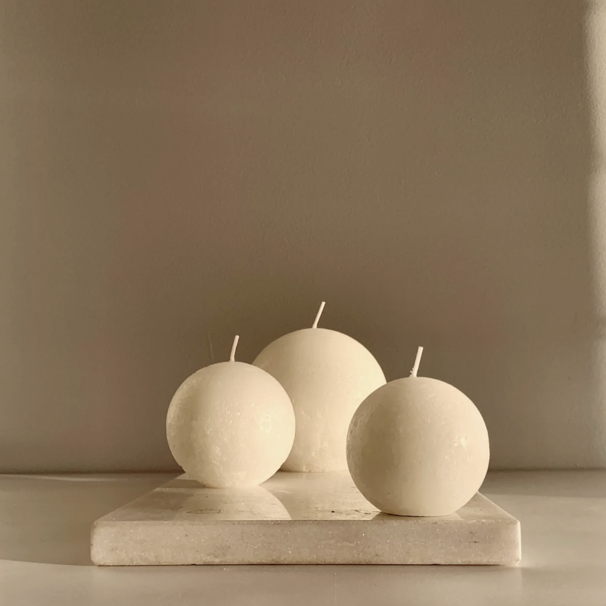 Warm White Sphere Candle Gift Set