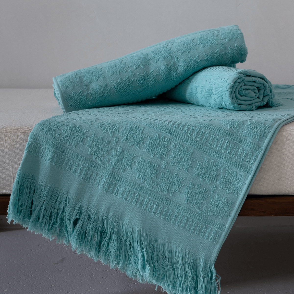 Moroccan Bath Towel - Aqua